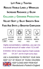 Load image into Gallery viewer, "Bye Bye Lines & Wrinkles" EVENING - Face & Skin Rejuvenation - Smooth & Soften, Lift & Tighten, NAD+ NMN Retinol Hyaluronic Acid Aloe Vera