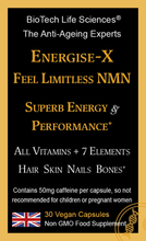 Load image into Gallery viewer, Energise X - Maximum Performance - Minimum Effort - Reduce Tiredness. Excellent Hair Skin Nails & Bones - Ladies