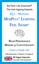 Load image into Gallery viewer, IQ1 Memory Plus Learning - Feel Sharp - Clarity & Concentration - Menopause Support - Ladies