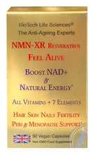 Load image into Gallery viewer, FEEL ALIVE - NMN-XR: NMN Resveratrol + All Vitamins & Minerals, Anti-Ageing, Energy, Virility & Fertility, Peri & Menopause Support - unisex