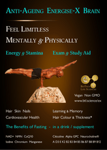 Load image into Gallery viewer, Energise-X Drink &amp; Sublingual Powder, NAD+ NMN CoQ10 Vitamins - Increase Energy, Reduce Fatigue - Anti-Ageing
