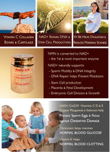 Load image into Gallery viewer, FEEL ALIVE - NMN-XR - Virility Fertility Pregnancy &amp; Nursing Support Increase Energy - Unisex - NMN Resveratrol + Vitamins
