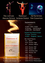Load image into Gallery viewer, Energise-X Drink &amp; Sublingual Powder, NAD+ NMN CoQ10 Vitamins - Increase Energy, Reduce Fatigue - Anti-Ageing
