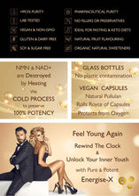 Load image into Gallery viewer, Energise-X NMN: Genius &amp; Feel Limitless pills - Maximum Physical Energy &amp; Mental Performance - All Vitamins &amp; Minerals
