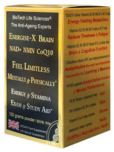 Load image into Gallery viewer, Energise-X Drink &amp; Sublingual Powder, NAD+ NMN CoQ10 Vitamins - Increase Energy, Reduce Fatigue - Anti-Ageing
