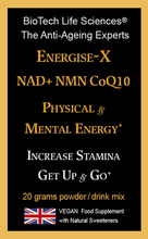 Load image into Gallery viewer, Energise-X Drink &amp; Sublingual Powder - Virility, Fertility, Pregnancy &amp; Nursing Support - Unisex - NAD+ NMN CoQ10 Vitamins - Increase Energy

