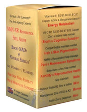 Load image into Gallery viewer, FEEL ALIVE - NMN-XR:  NMN Resveratrol + All Vitamins &amp; Minerals, Anti-Ageing, Energy, Virility &amp; Fertility, Peri &amp; Menopause Support - unisex
