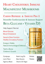 Load image into Gallery viewer, Immune 3 - Magnificent Mushrooms: Heart Brain Function + Vit D3 Beta Glucans &amp; Adaptogens
