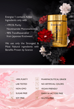 Load image into Gallery viewer, FEEL GREAT Energise 1 NMN: Increase Energy, Hair Colour &amp; Thickness, Skin &amp; Nails + Peri &amp; MenoPause, Fertility &amp; Pregnancy Support - Ladies
