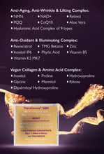 Load image into Gallery viewer, "Bye Bye Lines &amp; Wrinkles" EVENING - Face &amp; Skin Rejuvenation - Smooth &amp; Soften, Lift &amp; Tighten, NAD+ NMN Retinol Hyaluronic Acid Aloe Vera

